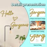Hello Gorgeous Metal Wall Art Decor Gold Modern Hello Gorgeous Signs Farmhouse M... - Image 7
