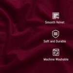 Yakamok Velvet Curtains 84 inches 2 Panels - Luxury Room Darkening Wine Red Curt... - Image 6