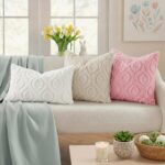 decorUhome Throw Pillow Covers 18x18 Inch Set of 2, Soft Plush Faux Wool Beige S... - Image 4