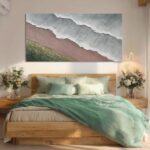 SHEYOYE Green Abstract Wall Art and White Textured Canvas Wall Decor | Modern Wa... - Image 8