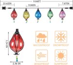 Vigdur Multicolor Outdoor String Lights with 10 Bulbs Connectable Waterproof, In... - Image 3