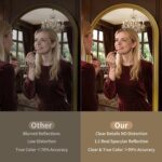 71"x32" Elegant Vintage Arched Full Length Mirror with Stand, Luxury Large Full ... - Image 5