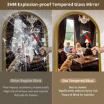 71"x32" Elegant Vintage Arched Full Length Mirror with Stand, Luxury Large Full ... - Image 6