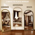 71"x32" Elegant Vintage Arched Full Length Mirror with Stand, Luxury Large Full ... - Image 7