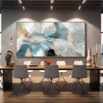 Kureful Large Canvas Wall Art Minimalist Decor Living Room Pictures Grey Wall De... - Image 3