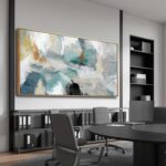 Kureful Large Canvas Wall Art Minimalist Decor Living Room Pictures Grey Wall De... - Image 4
