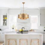 20” Brushed Brass Modern Chandelier Classic 3 Round Metal Pendant Light Contempo... - Image 3