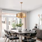 20” Brushed Brass Modern Chandelier Classic 3 Round Metal Pendant Light Contempo... - Image 4