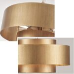 20” Brushed Brass Modern Chandelier Classic 3 Round Metal Pendant Light Contempo... - Image 8