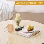 12"x16" Clear Acrylic Serving Tray with Golden Handles, Sturdy Huge Capacity Acr... - Image 3