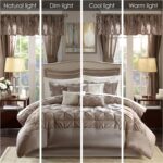 Madison Park Essentials Room in a Bag Faux Silk Comforter Set - Luxe Diamond Tuf... - Image 3