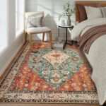 Lahome Felice Boho Tribal 5x7 Washable Living Room Bedroom Rug, Oriental Soft Di... - Image 3
