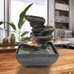 Indoor Tabletop Fountain Water Fountain with Light and Natural Waterfall Sounds ... - Image 3