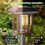 XMCOSY+ 4-Pack Solar Pathway Lights Outdoor, 25 Lumens Vintage Edison LED Landsc... - Image 4