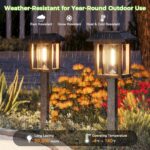 XMCOSY+ 4-Pack Solar Pathway Lights Outdoor, 25 Lumens Vintage Edison LED Landsc... - Image 5