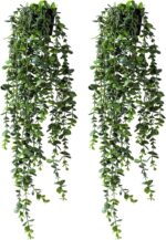 Artificial Hanging Plant 2 Pcs Faux Plant Ivy Vine Faux Eucalyptus Vines Fake Po... - Image 4