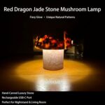Marble Mushroom Table Lamp - Small Rechargeable USB-C Cordless Touch-Dimmable Ni... - Image 4