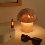 Marble Mushroom Table Lamp - Small Rechargeable USB-C Cordless Touch-Dimmable Ni... - Image 5