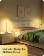 EDISHINE Upgraded LED Table Lamp Set of 2, Stepless Dimmable Bedside Lamps with ... - Image 4