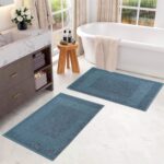 Superior Heavyweight Cotton Bath Mats, 2-Piece Rugs For Bathroom Accessories, Wa... - Image 3