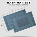 Superior Heavyweight Cotton Bath Mats, 2-Piece Rugs For Bathroom Accessories, Wa... - Image 4