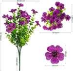 Lnoicy 20 Bundles Artificial Flowers for Outdoor Fake Plants for Spring Decorati... - Image 3