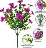 Lnoicy 20 Bundles Artificial Flowers for Outdoor Fake Plants for Spring Decorati... - Image 4