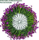 Lnoicy 20 Bundles Artificial Flowers for Outdoor Fake Plants for Spring Decorati... - Image 5