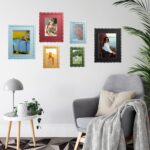 11x14 Picture Frame with Mat for 8x10, Wavy Edge Wooden Real Glass Photo Frame f... - Image 4