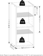 Furinno Fulda Book Shelf, 2-Tier Narrow Bookshelf, Bookcase with 10-in Width Sto... - Image 4