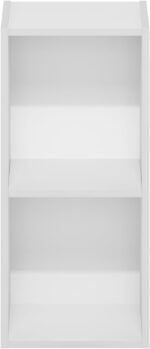 Furinno Fulda Book Shelf, 2-Tier Narrow Bookshelf, Bookcase with 10-in Width Sto... - Image 5