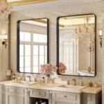 VooBang Bathroom Mirror 24x32 inch, Black Gorgeous Deep Frame Wall Mirror, Moder... - Image 3