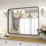 VooBang Bathroom Mirror 24x32 inch, Black Gorgeous Deep Frame Wall Mirror, Moder... - Image 7