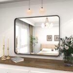 VooBang Bathroom Mirror 24x32 inch, Black Gorgeous Deep Frame Wall Mirror, Moder... - Image 8
