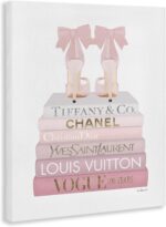 Stupell Industries 'Chic Shoes Glam Bookstack', Canvas Art, 16 x 20 Inches, Easy... - Image 3
