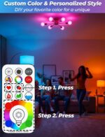 ILC LED Color Changing Light Bulb, 120 Colors, 5700K Daylight White, 70 Watt Equ... - Image 4