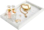 Juvale Large Marble Vanity Tray - Jewelry & Cosmetic Organizer with Drawer Organ... - Image 6