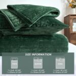 Luxury Velvet Quilt Set King Size 3 Pieces，Soft Cozy Oversized Striped Velvet Co... - Image 6