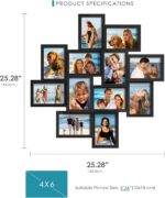 DUENPY 4x6 Collage Picture Frames, 12-Pack Solid Wood Photo Frame, Picture Frame... - Image 3