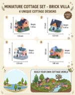 Miniature Resin House Figurines Set - Tiny Buildings for Terrarium, Bonsai, Micr... - Image 3