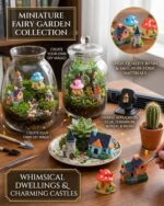 Miniature Resin House Figurines Set - Tiny Buildings for Terrarium, Bonsai, Micr... - Image 4
