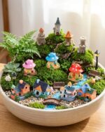 Miniature Resin House Figurines Set - Tiny Buildings for Terrarium, Bonsai, Micr... - Image 6