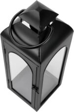 Bdor 2 Pack Large Luxury Lantern Decorative Tall 20 Inches Black Metal Hurricane... - Image 6