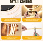 40Ft COB LED Strip Lights, Warm White 3000K Dimmable LED Light Strip with Remote... - Image 5