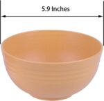 LuckyZone Unbreakable Cereal Bowls - 24 oz Reusable Wheat Straw Bowl Set of 4 - ... - Image 4