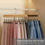 Closet Organizer with 10 Clips, 2PCS Space Saving Hanging Closet Organizer, Spac... - Image 4