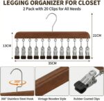 Closet Organizer with 10 Clips, 2PCS Space Saving Hanging Closet Organizer, Spac... - Image 5