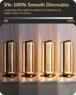 EDISHINE LED Table Lamp, 3 Color Temperatures Bedside Lamp (3000K 4500K 6000K), ... - Image 4