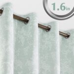 FMFUNCTEX Sage Green Floral Jacquard Blackout Curtains 84 Inches Long for Bedroo... - Image 7