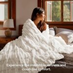 BEDELITE Faux Fur Cream Throw Blanket for Couch - Super Soft & Cozy Plush Stripe... - Image 5